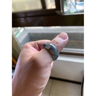 翡翠A貨~冰烏雞~翡翠扳指~玉石戒指~玉戒~班指~