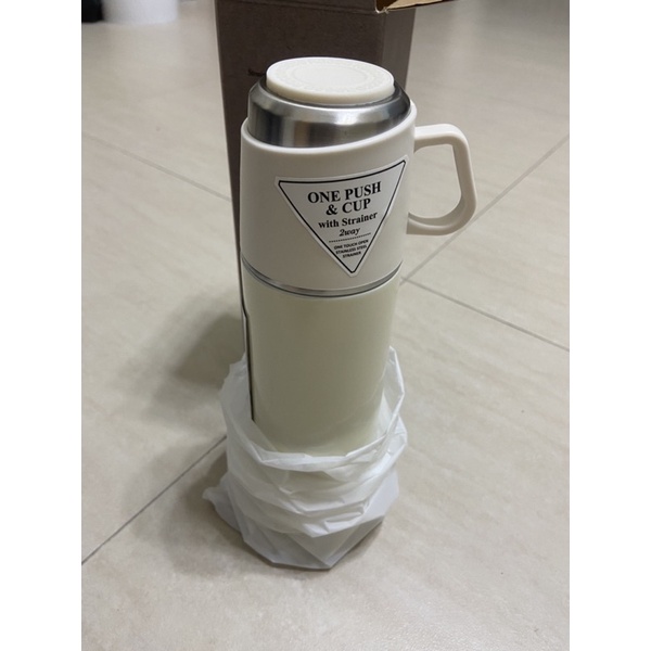 日本 ROCCO 兩用保溫瓶 彈蓋+杯子500mL