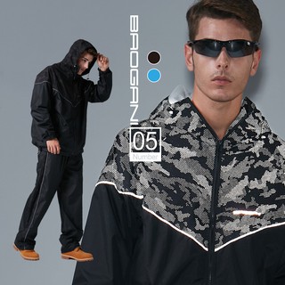 寶嘉尼 BAOGANI B05 極光機能二件式雨衣 競速黑 兩件式雨衣 雙拉鍊 夜間反光 風衣外套 機能雨衣