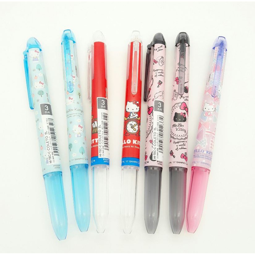 日本限定hello Kitty 三色筆管pilot Hi Tec C Coleto百樂超細可替換筆芯0 4mm 蝦皮購物