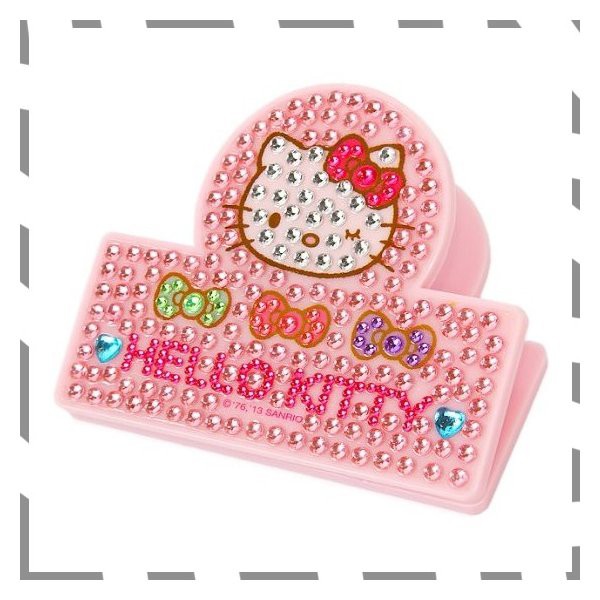 [2018大甩賣] Sanrio 日本 Kitty  可愛水鑽造型文件夾 夾子