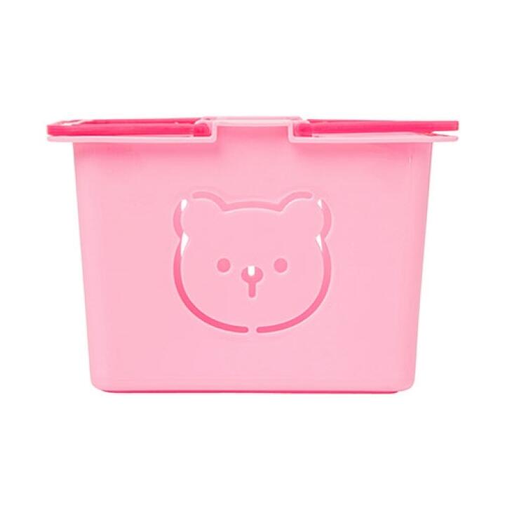 [ARTBOX OFFICIAL] 熊籃子迷你整理箱 粉紅色