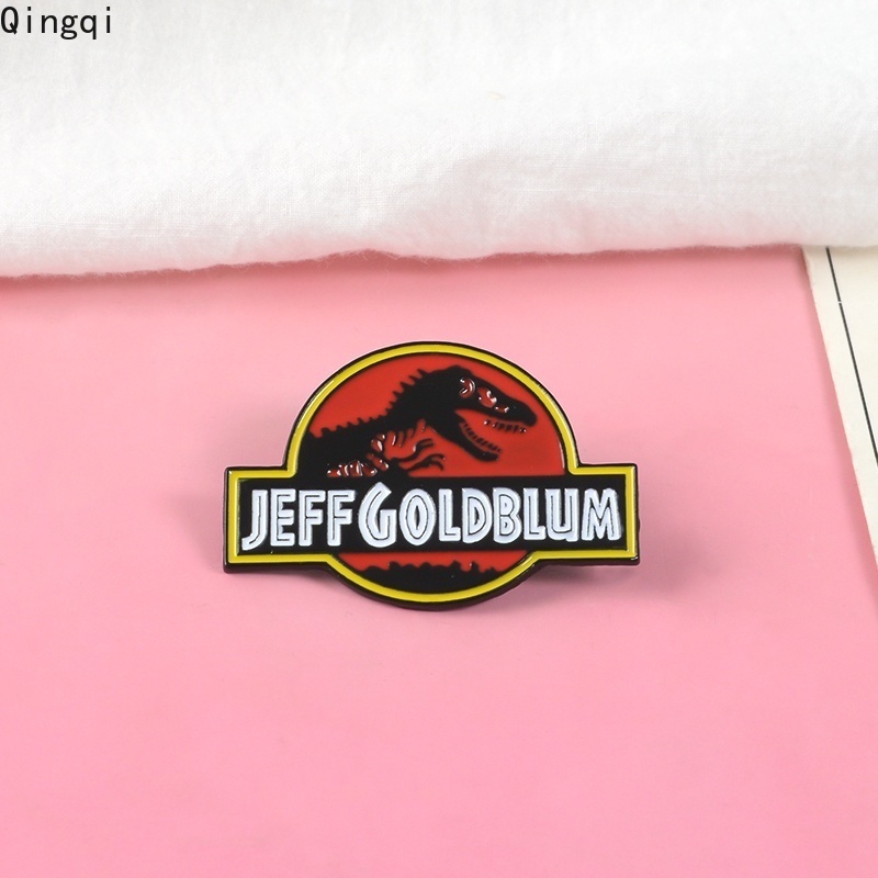 侏羅紀世界琺瑯別針 Jeff Goldblum 恐龍徽章胸針翻領別針朋克冒險電影珠寶禮品粉絲