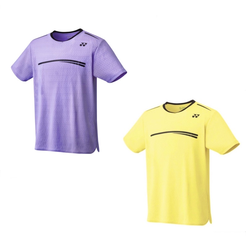 JR育樂🎖限量國際版YONEX選手服飾YY羽球網球短袖上衣黃色紫色型號10277EX