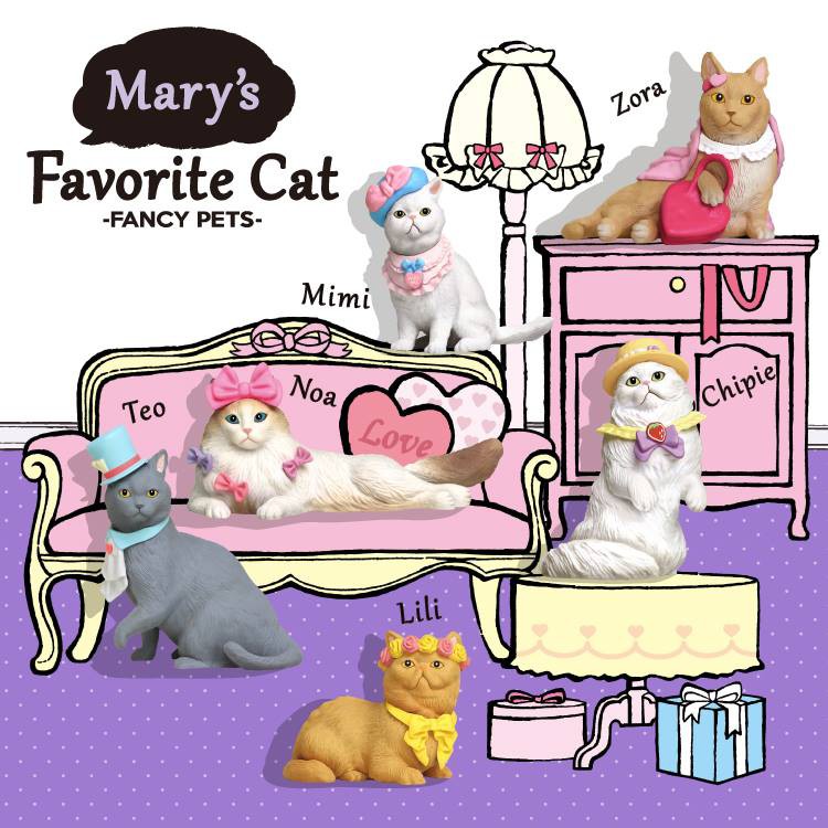 🎈日本正版現貨一套6款🎈~🇯🇵Dreams【FANCY PETS】代理 優雅風 時尚 貓咪 貓盒玩 盒玩 擺飾