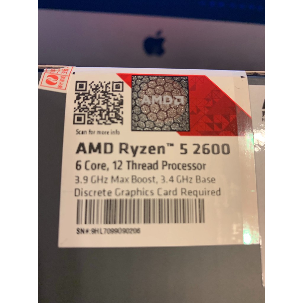 AMD R5-2600 保固內二手  台灣可送修