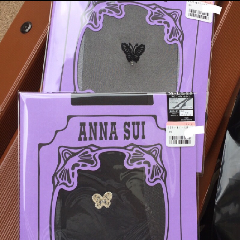 日本帶回Anna Sui 經典蝴蝶褲襪+絲襪各ㄧ