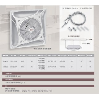 台芝TASHIBA 輕鋼架 TGC160D DC直流循環扇 全電壓110-220V通用 台灣製造 輕鋼架循環扇 同步馬達