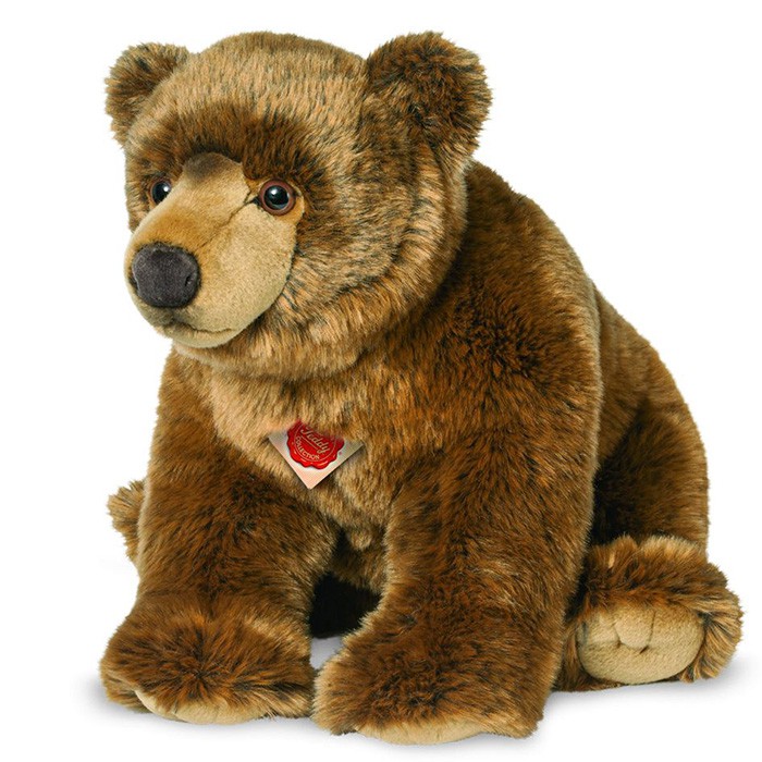 泰迪熊專賣店正版泰迪熊【HERMANN TEDDY泰迪熊】泰迪熊玩具玩偶公仔絨毛娃娃泰迪熊德國製泰迪熊長毛棕立熊(大)