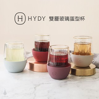 【2件9折】美國 HYDY LUCIDO 雙層玻璃杯 蛋型杯 (4款) 線條紋 菱格紋 240ml