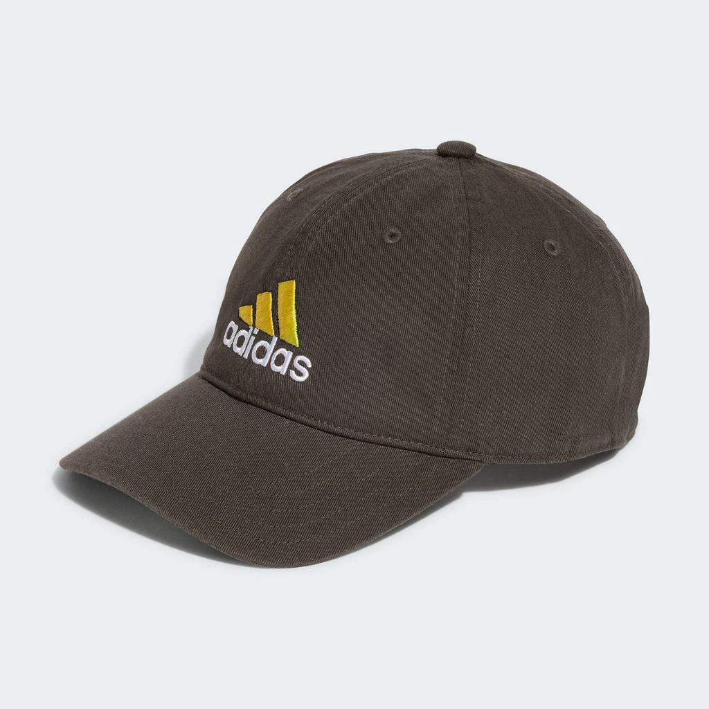 ADIDAS 雙色刺繡標誌老爹帽 老帽 運動帽 遮陽帽 鴨舌帽 棒球帽 綠黃 KAORACER IC9695