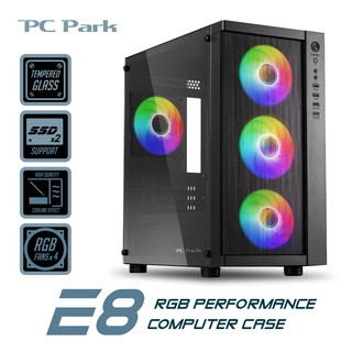 PC Park E8 RGB 電腦機殼 M-ATX/ITX 黑 2大2小 現貨 廠商直送