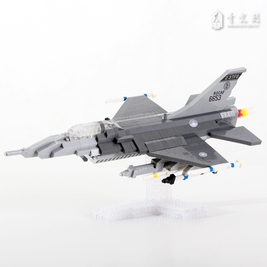 【青文創】F-16V戰機 5代微型積木 青年日報/迷你積木/DIY親子組合/模型收藏