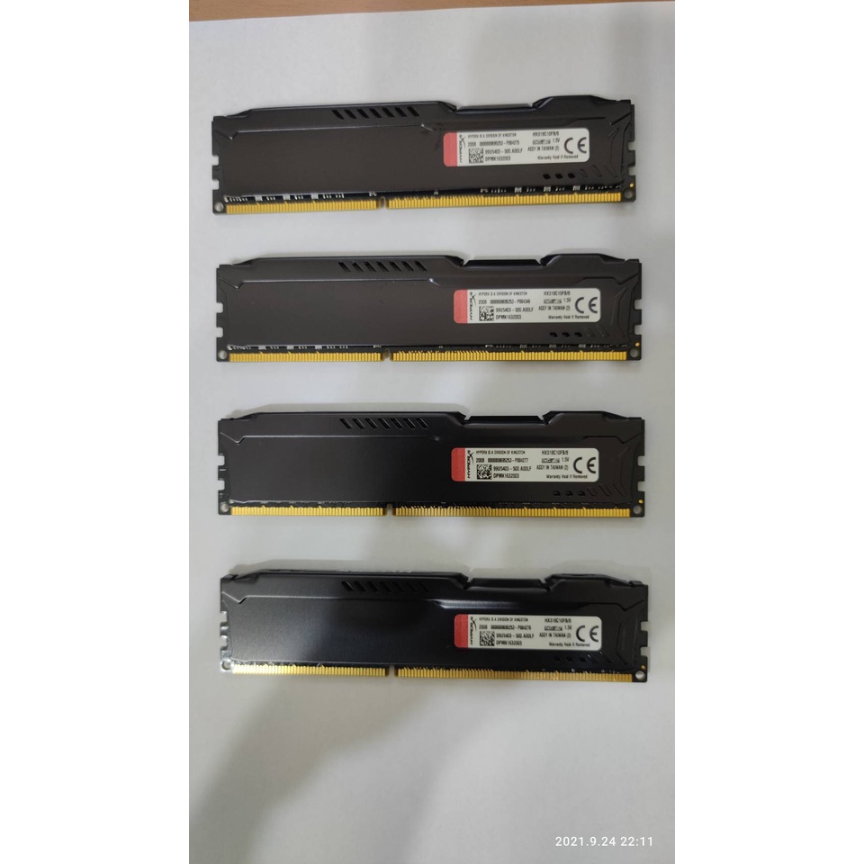金士頓 Kingston HyperX FURY DDR3-1866 8GBX4超頻記憶體