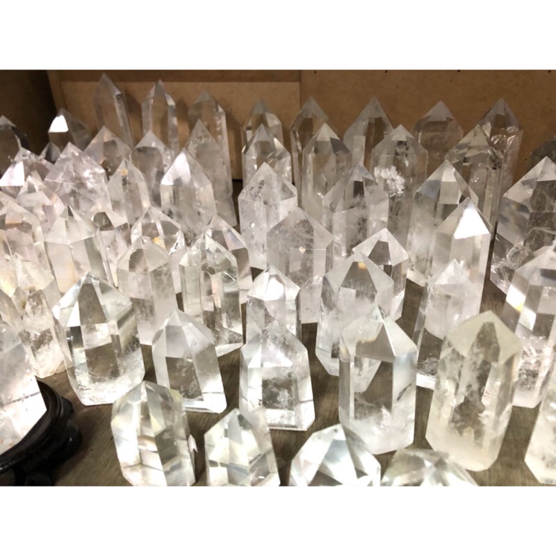 五行倉庫 天然白水晶飾品消磁 避邪擋煞 冥想占卜風水白水晶柱 蝦皮購物