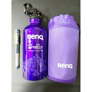 【BENQ運動水壺 單車水壺】 隨身瓶 攜帶幫便 附高質感提袋 食品級耐熱PP 未使用過 很漂亮