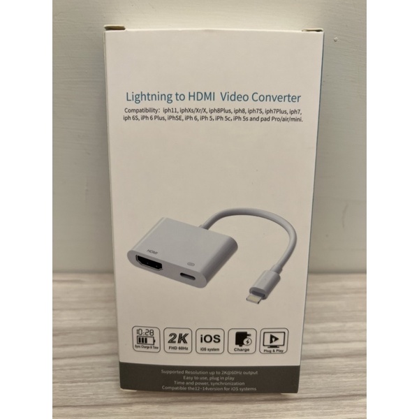 Lightning 轉 HDMI 2K FULLHD 數位影音轉接器