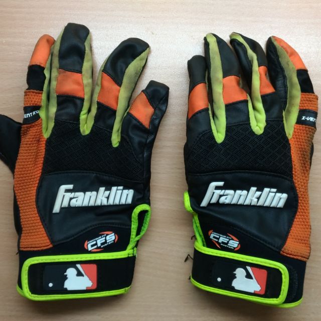 FRANKLIN打擊手套 橘打擊手套 打擊手套 USA 橘色 富蘭克林