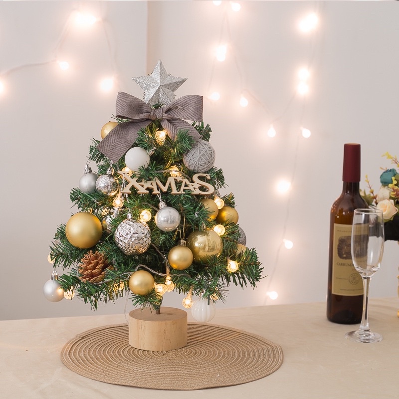 〔現貨〕桌上型聖誕樹(金)/耶誕禮物/聖誕節交換禮物/聖誕裝飾用品＿蘇蘇童裝選品