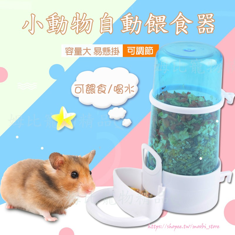 【姆比】✨小寵藍色/透明餵食器🐭 小動物自動餵食器 倉鼠餵食器 老鼠餵食器 倉鼠食盆 老鼠食盆 餵鼠盆 倉鼠碗 老鼠碗