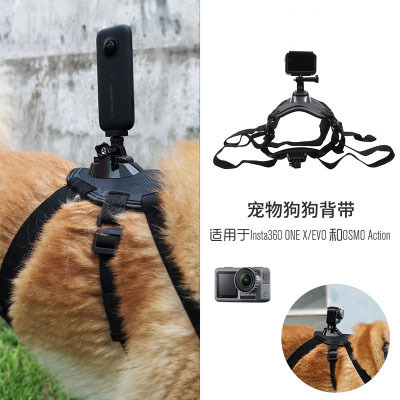 運動攝影機GoPro寵物背帶 胸前固定肩帶 Insta360 Onex/EVO/Action寵物背帶 狗狗視角拍攝