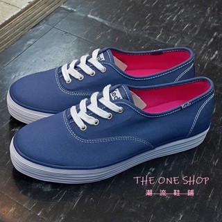 TheOneShop Keds 藍色 復古藍 厚底 增高 帆布 基本款 經典款 3公分 厚底鞋 WF49947