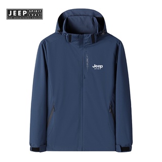 Jeep SPIRIT 1941 ESTD 男士女士夾克防水戶外夾克男士夾克薄款防風摩托車風衣男士
