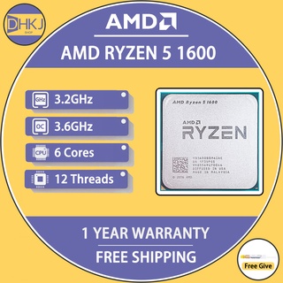 二手 AMD Ryzen 5 1600 R5 1600 3.2 GHz 六核十二線程 65W CPU 處理器 YD160