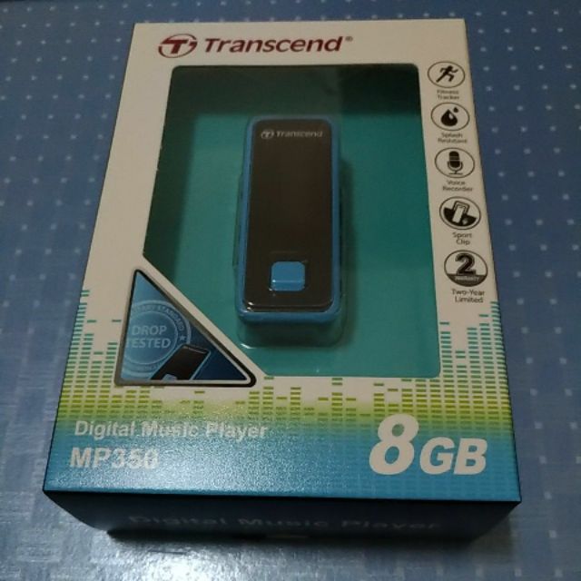 創見 MP350 8GB mp3 運動型抗震防潑水音樂播放器