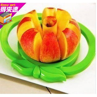 【附發票】不鏽鋼蘋果切片器 切蘋果器 造型切果器 水果切片器 不銹鋼蘋果切割器 水果去核 切塊(顏色隨機)~得來速