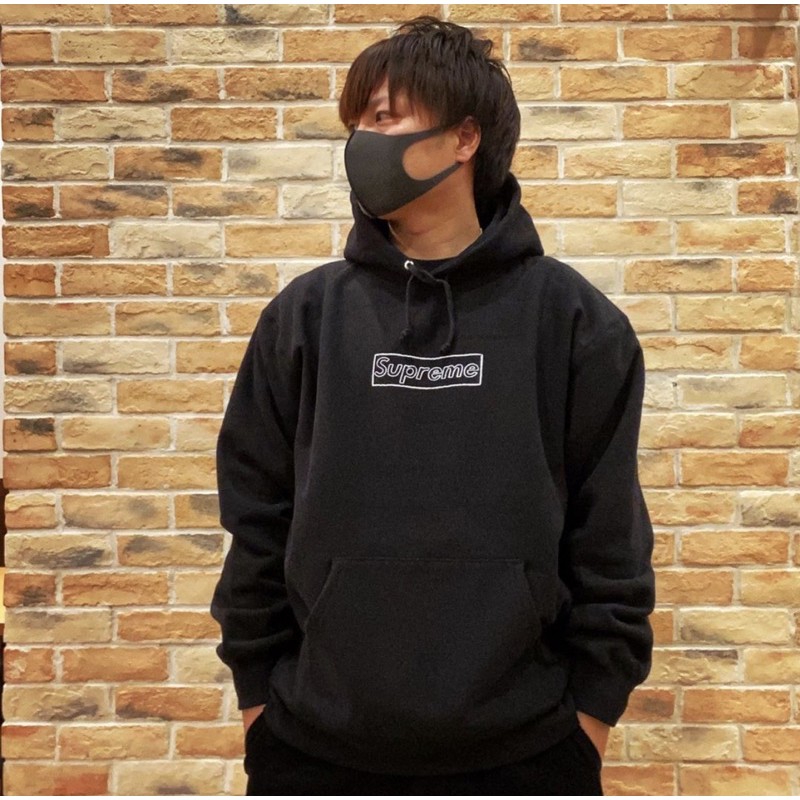 KAWS Chalk Logo Hooded Sweatshirt navy L