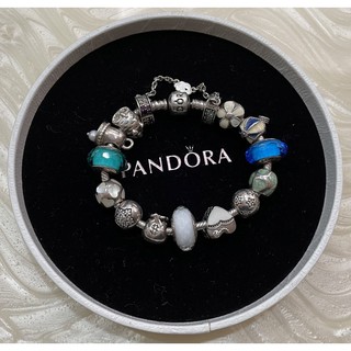 Pandora潘朵拉 手鍊 吊飾 固定扣 安全鏈 蛇鍊 17cm 二手 保證正品