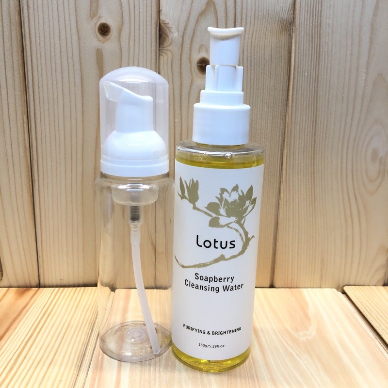 古寶無患子 LOTUS 保濕香蓮卸妝液150ml+卸妝水專用慕斯瓶