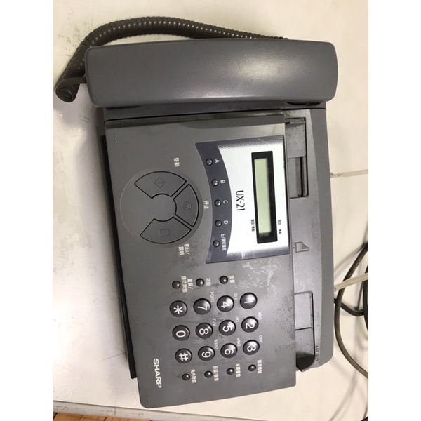 日本 夏普 sharp 傳真機 灰色 A4 傳真 桌上電話 二合一 電話 感熱式傳真機 UX 21 商務 室內電話