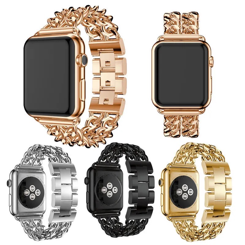 不銹鋼牛仔鏈金屬手鍊 Apple Watch Series 6 SE 5 4 3 2 iwatch 40 44 38 4