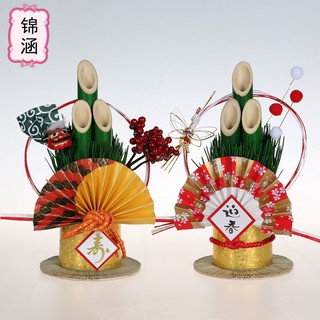Vedfgf 正月飾門松壽司料理店裝飾品新年擺設驅魔鎮宅辟邪日式稻草擺件 蝦皮購物