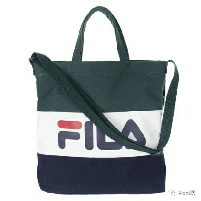 韓國原裝 FILA 配色好看的兩用帆布包