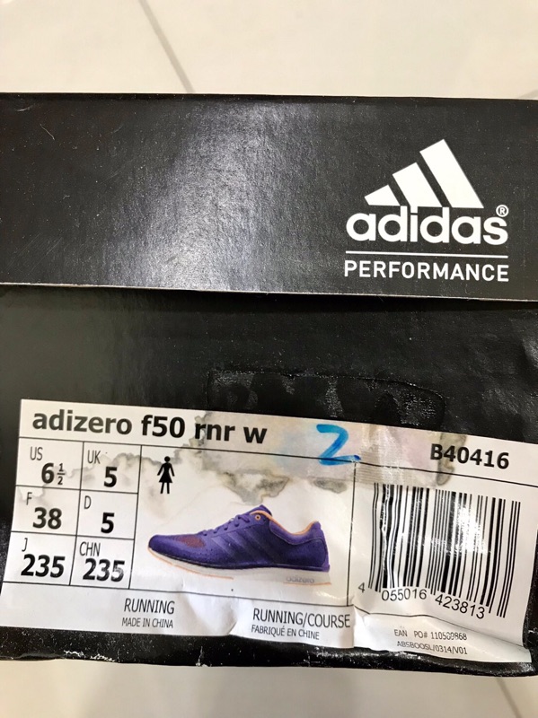 降價】ADIDAS慢跑鞋運動鞋ADIZERO F50 RNR W B40416 輕量透氣女藍紫色23.5號| 蝦皮購物