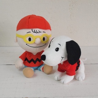 日本 Peanuts Snoopy史努比 50年代 復古娃娃 絨毛娃娃 玩偶 公仔 眼鏡查理布朗 娃娃