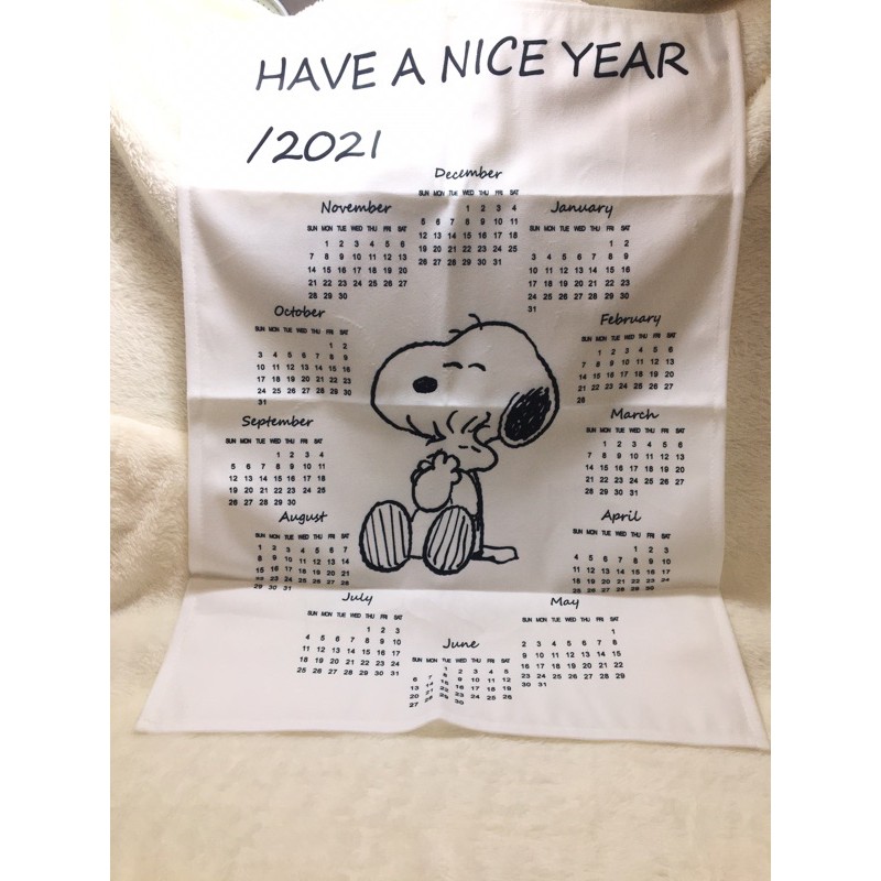 🛒居家裝飾｜Snoopy 史努比｜2021年 月曆掛布｜裝飾掛布 牆壁裝飾 行事曆 年曆 ins 居家佈置