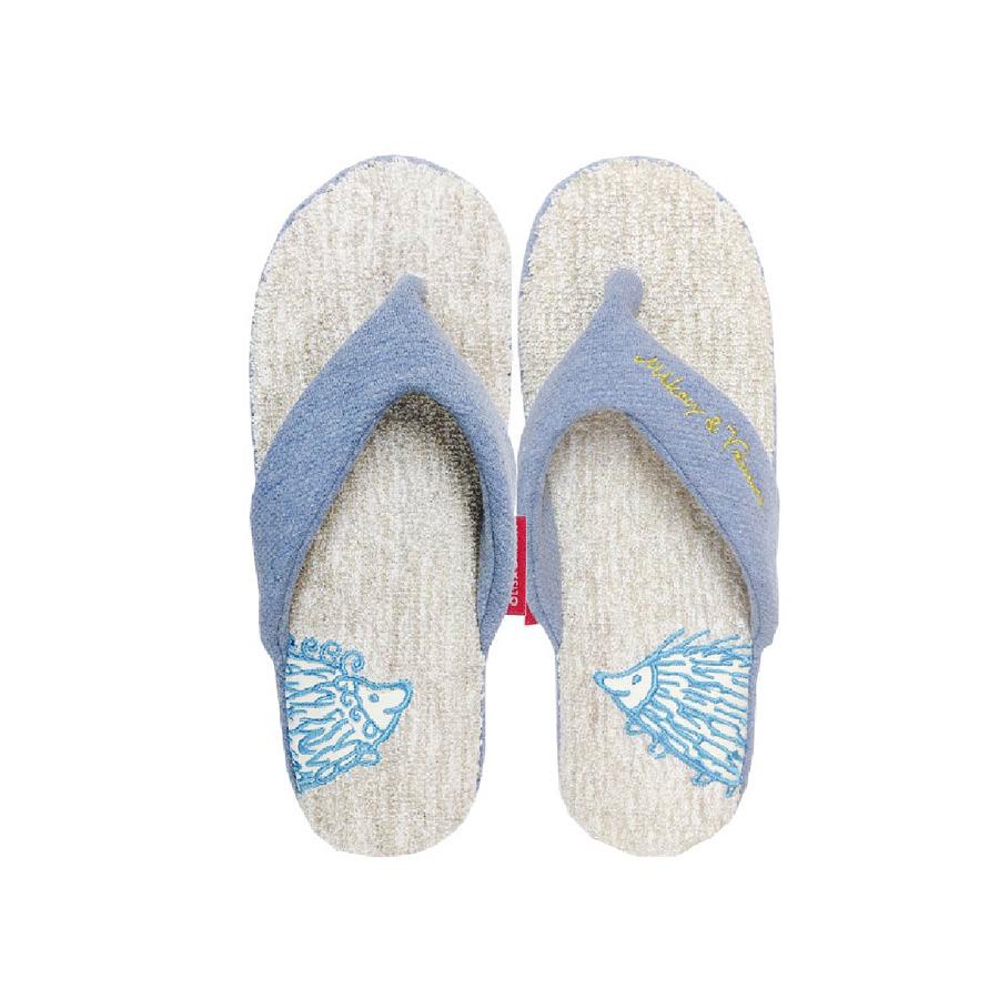 瑞典 LISA LARSON 室內拖鞋/ 25cm/ Beach Hedgehog/ 藍　eslite誠品