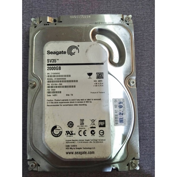 Seagate 希捷 2TB (ST2000VX000) 3.5吋 專用硬碟 二手硬碟