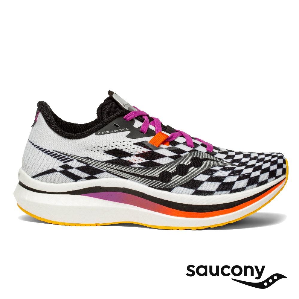 【SAUCONY】慢跑鞋/運動鞋/休閒鞋/女鞋 輕量競速 原廠貨 ENDORPHIN PRO 2-狂想粉