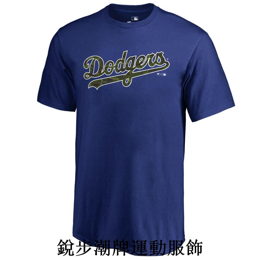 新款MLB 美國職業棒球聯盟 Dodgers 洛杉磯道奇隊 純棉短袖T恤NBA MLB 運動短袖