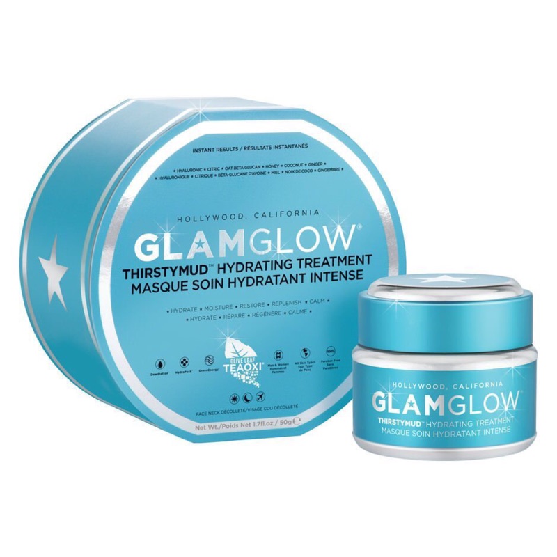 預購【GLAMGLOW】瞬效補水發光面膜 THIRSTYMUD HYDRATING TREATMENT 50g