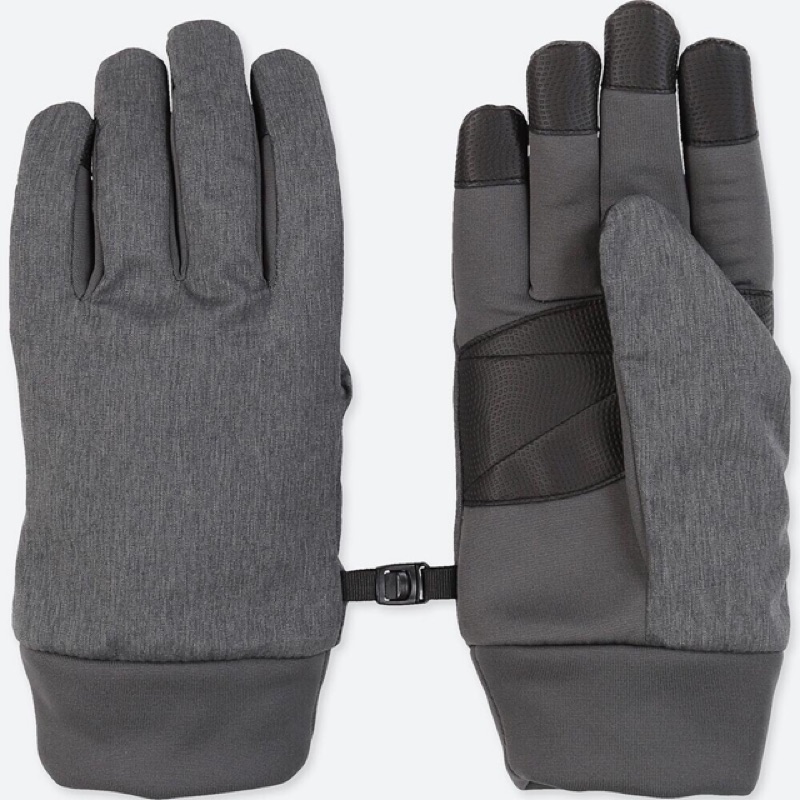 Uniqlo男手套 防雨防風 發熱手套 Heattech 可觸控滑手機 Blocktech 防寒 保暖 刷毛手套