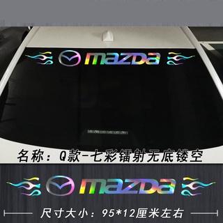 馬自達彩色激光花環裝飾車貼適用於 CX 8/CX 5CX 3/CX 30azda 3/Mazda 2/RX8/RX7/B