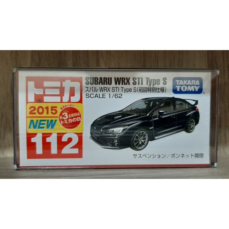 Tomica NO.112 Subaru WRX STI Type S 初回 黑 新車貼 絕版 1/64 模型車