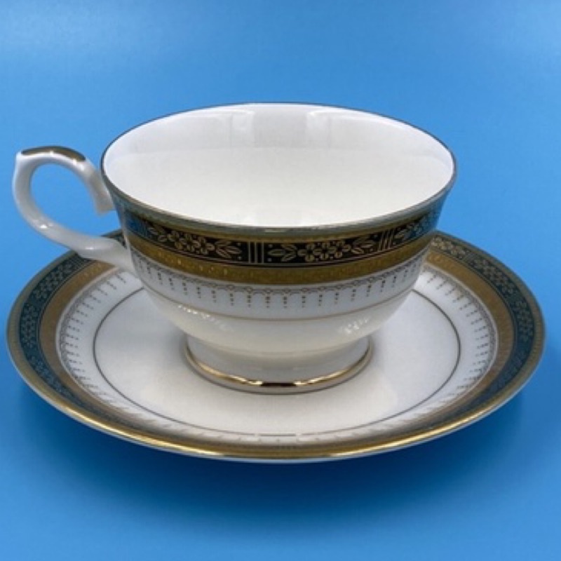 日本Narumi鳴海精緻描金白瓷花茶杯組（5555-3-3-10-28）200ml