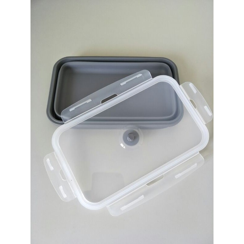 AKWATEK矽膠折疊保鮮盒 適用 冰箱 微波爐 洗碗機 好收納 便攜帶 上班族必備 不塑之客 自備容器